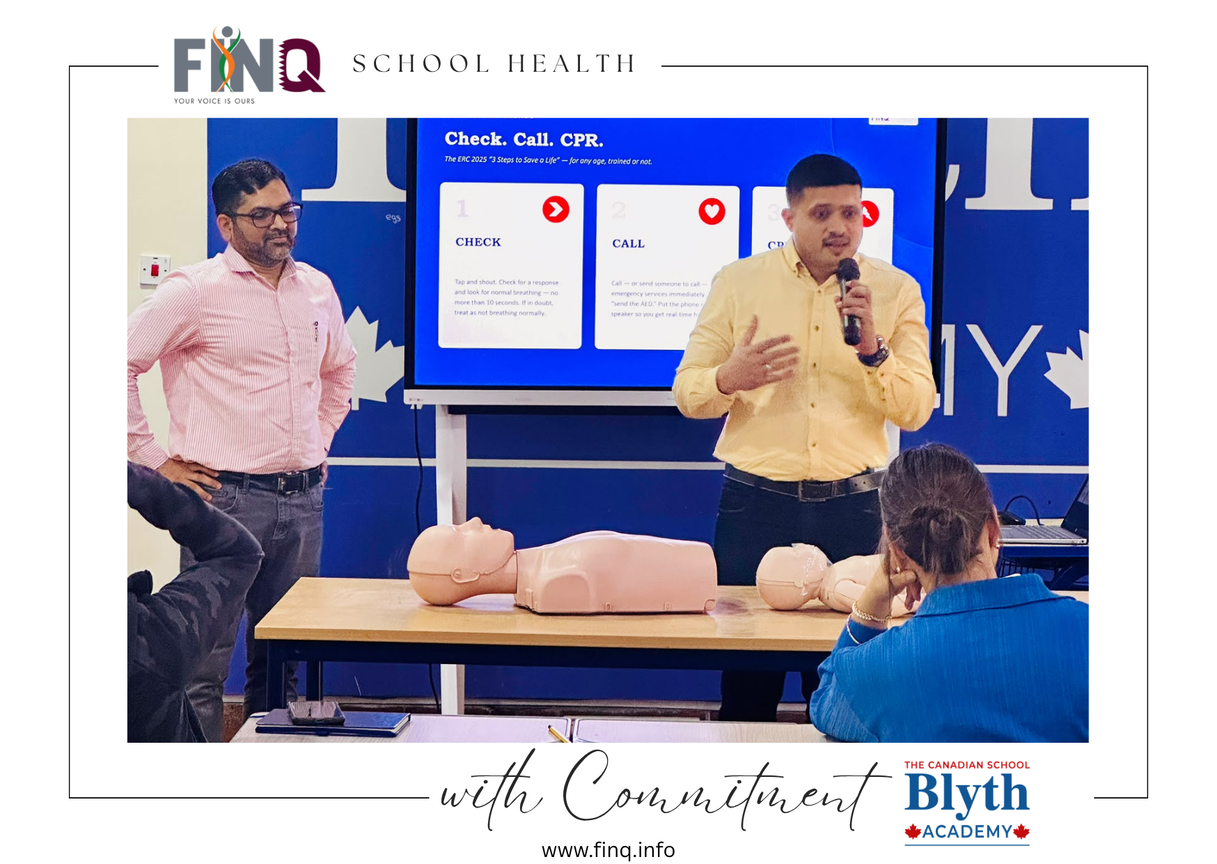 Basic Life Support (BLS) Awareness Session at Blyth Canadian School, Qatar